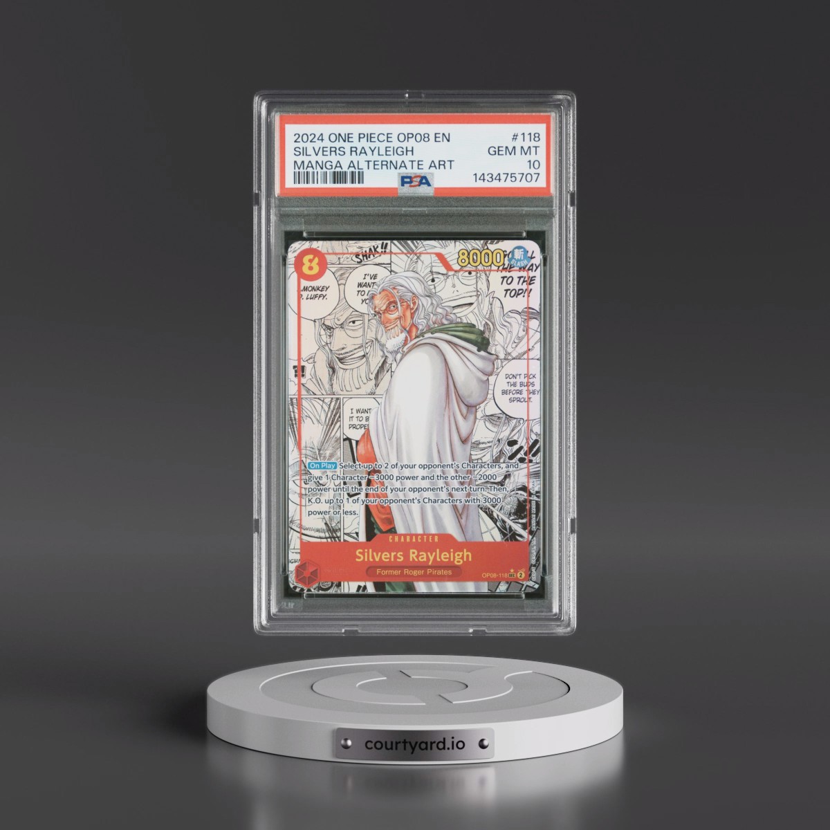 2024 Silvers Rayleigh - One Piece One Piece OP08-Two Legends PSA